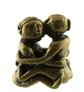 Couple amoureux erotique-amulette-talisman figurine miniature Thaïlande 787 G59 - Picture 1 of 5