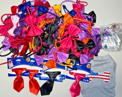Dog Bowtie Soft Collars Teacup/Small/Medium Lot! 115 Pieces NEW L23S WHOLESALE! - Image 1 of 4