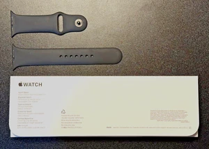 Black Original Genuine Apple Brand Watch Sport Band - M/L 46mm - Mint Condition - Zdjęcie 1 z 8