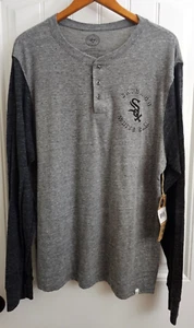 47' Brand Men's Chicago White Sox Long Sleeve Henley T-Shirt - Picture 1 of 7