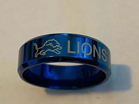 Detroit Lions Titanium Ring sizes 5-14, style #1 Cover