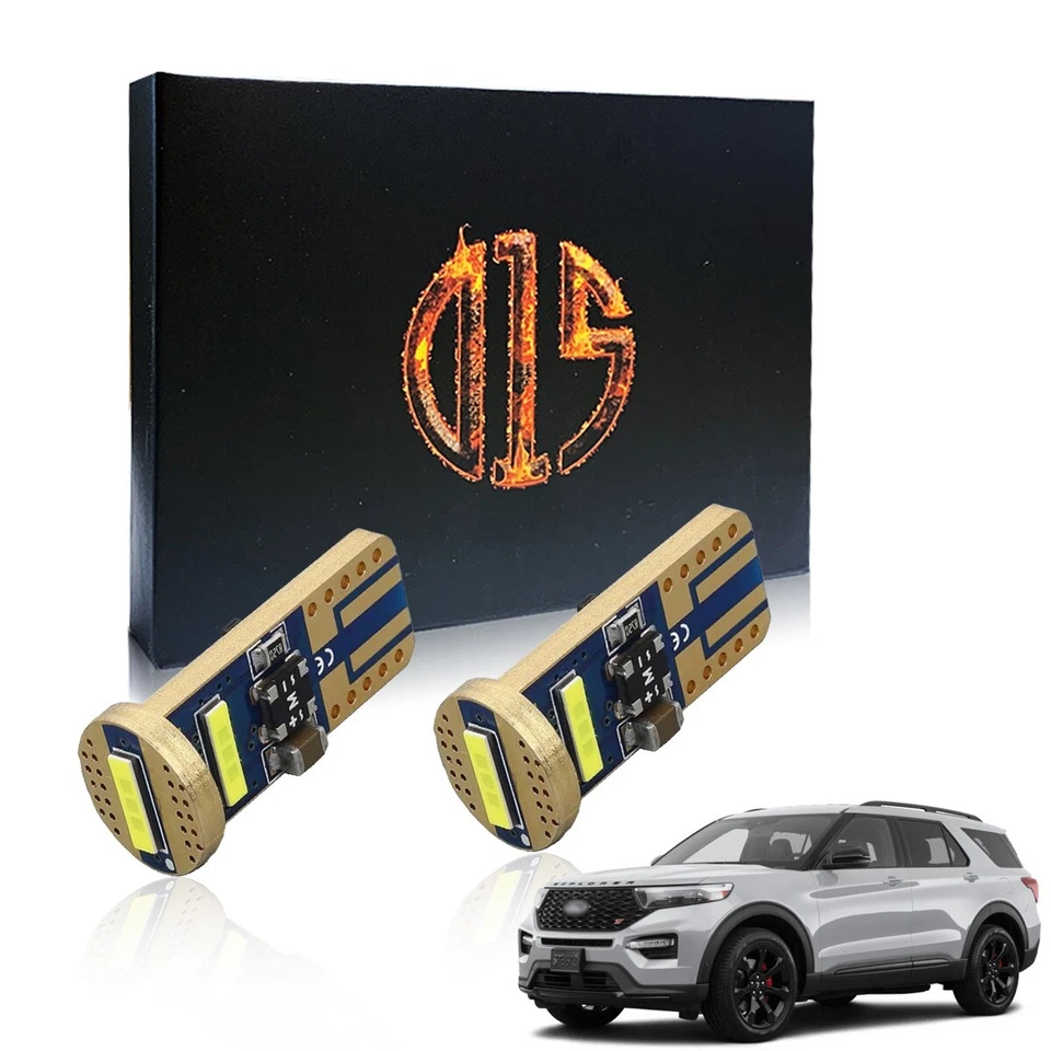 2 X Blanco T10 194 W5W LED Matrícula Bombilla para Ford Explorer 2000-2023 Foto 1 de 4