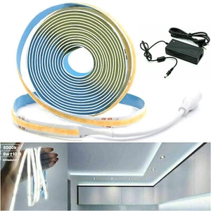 12V 320LEDs/m COB LED Streifen Band Stripe Warmweiß Kaltweiß keine Lichtpunkte - Picture 1 of 14