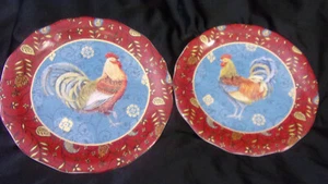 2- Certified International Daphne Brissonnet Spice Rooster 11" dinner Plates NEW - Picture 1 of 8