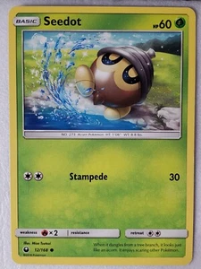 Seedot 12/168 VLP - Tarjeta Pokémon Tormenta Celestial - Arte Misa Tsutsui - Imagen 1 de 2