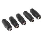5 Pieces 5.5x2.1 Mm Socket To Socket Adapter DC Current Converter Plug Socket To