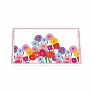 Paperproducts Design Lacquered Wood Vanity Tray, Super Bouquet (32089) - Picture 1 of 1