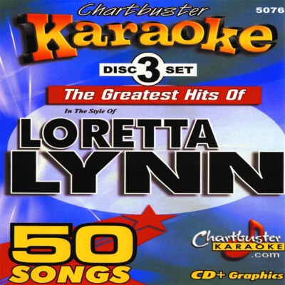 KARAOKE CD+G CHARTBUSTER LORETTA LYNN 5076 NEW IN SEALED CASE 3 CDS w/song list - Image 1 of 2