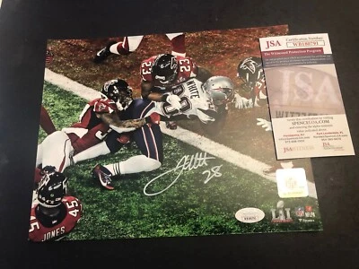 Foto 8x10 791 firmada por el Super Bowl 51 LI GW TD autógrafo de James White de JSA Foto 1 de 3