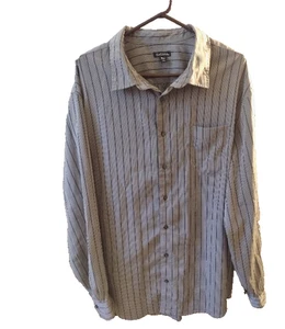 George Men's Gray Striped Shirt Size 3XL/3XG 54-56.... - Picture 1 of 11