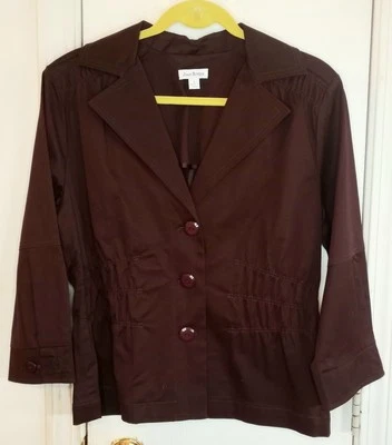 Chaqueta Joan Rivers Manga 3/4 Clásica Signature - MARRÓN - TALLA L Ajustada Foto 1 de 4