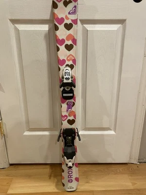 Roxy Sweet Heart  Kids Girls Skis with Bindings - 100 cm Used  Foto 1 de 4