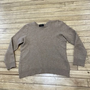 Cashmere Charter Club Luxury 100% Cashmere Sweater Women L Brown Camel Tan Money - Picture 1 of 19