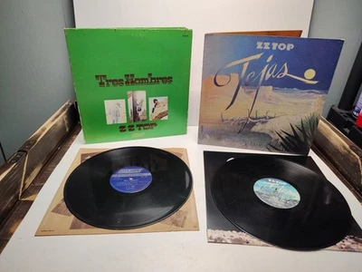 ZZ Top Vinyl Records + Sleeves Lot Of 2 Tres Hombres + Tejas See Pics Minor Wear Foto 1 de 4