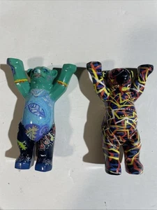 Buddy Bear Hand Painted Colorful Art 2.5” Berlin Germany - Picture 1 of 5