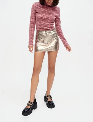 Maje Women's Skirt Size 40 FR / L  Leather MFPJU00877 - Image 1 of 4