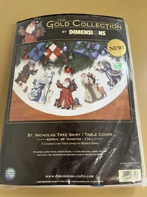 Dimensions 8692 Gold Collection "St. Nicholas Tree Skirt / Table Cover" Opened - Image 1 of 4