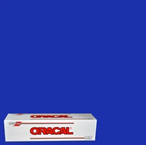 1 Roll 24" X 12" ORACAL 651 Permanent Self Adhesive Vinyl -  BRILLIANT BLUE - Picture 1 of 1