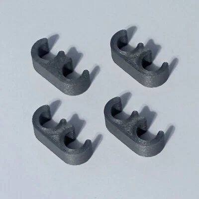 Separadores de cables de bujía de nailon plateado de 10 mm para 2 cables - Juego de 4 Foto 1 de 3