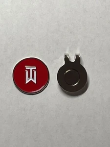 Tiger Woods TW Nike 1" Coin Style Golf Marker W/BONUS HAT CLIP - A Great Deal! - Picture 1 of 1