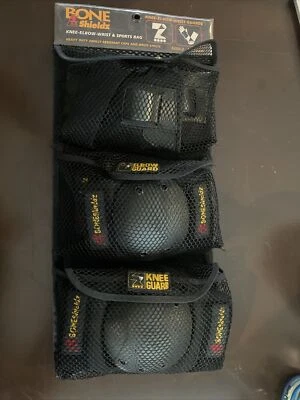Protectores de rodilla, muñeca y codo de patín Bone Shieldz talla adulto mediano #5250-2 Foto 1 de 4
