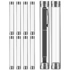 Clear Acrylic Pen Cases - 10pcs Cylinder Gift Boxes for Office & Display