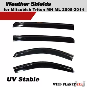 Weather Shield for Mitsubishi Triton MN ML 2005-2014 Weathershield Window Visors - Picture 1 of 8