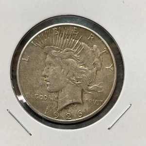 1926 S $1 GENUINE UNITED STATES 90% SILVER PEACE DOLLAR KM# 150 - Picture 1 of 4