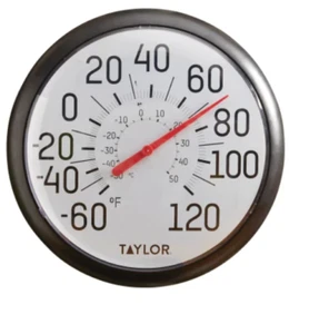 PE Taylor® Precision Products 13.25-Inch Big and Bold Dial Outdoor Thermometer - Picture 1 of 1