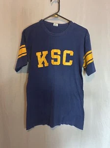 Vintage 70s Champion Blue Bar KSC KENNEDY SPACE CENTER Letters Adult Medium - Bild 1 von 6