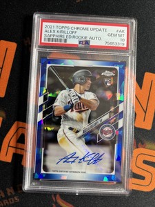 2021 Topps Chrome Update Sapphire Edition Alex Kirilloff Auto PSA 10 GEM MT RC