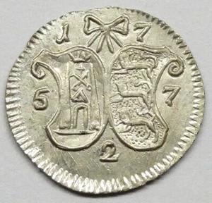 2 kopeks Livonez 1757 Elizabeth Russian Empire 1741 1762 Exonumia coin silver - Picture 1 of 3