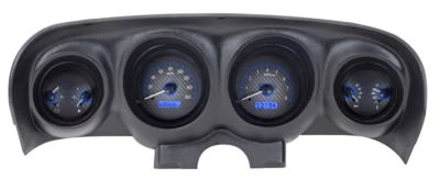 Dakota Digital 69 70 Ford Mustang Calibre Analógico Fibra de Carbono Azul VHX-69F-MUS-C-B Foto 1 de 4