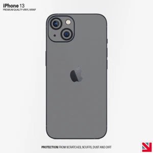GREY Matt iPhone 13 Skin Decal Vinyl Sticker Wrap - Picture 1 of 1