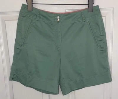 Pantalones Cortos Chinos Tommy Bahama Talla 8 Verde Algodón Elastizados Frente Plano Ligeros Usados en Excelente Condición Foto 1 de 4