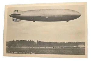 1936 Hindenburg GERMAN WWII Zeppelin Blimp Aloft Over Lakehurst NJ RPPC Postcard - Picture 1 of 2