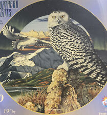 NORTHERN LIGHTS (Owls)  1000pc Jigsaw Puzzle SunOut - New Sealed 19" round