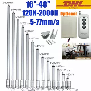 12V Linear Actuator Motor 900mm 1200mm 120N 2000N Fast Speed Remote Controller - Picture 1 of 36