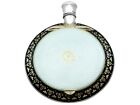 Antique Sterling Silver and Enamel Combination Compact and Scent Bottle
