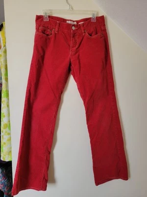 Pantalones de corte bota rojos pana elásticos vintage Old Navy para mujer talla 6 Y2K Foto 1 de 4