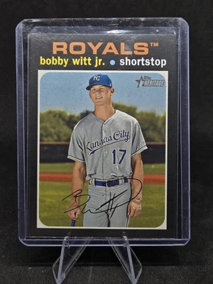2020 Topps Heritage Minors Bobby Witt Jr SP Prospect #202 Kansas City Royals - Image 1 of 2