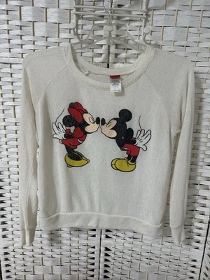Suéter Disney Mickey & Minnie Kissing Tejido Crema Cuello Redondo Talla NIÑOS Grande Foto 1 de 4