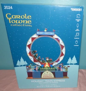2024 Carole Towne Holiday Train Express Lighted Musical, Motion Villate #5968061 - Picture 1 of 4