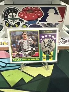 2025 TOPPS HERITAGE ADLEY RUTSCHMAN HOLO SILVER PLAYER ICONS #76PI-8 ORIOLES - Picture 1 of 2