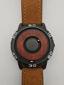 Reloj de pulsera con correa de madera con bola magnética de cuarzo para hombre - Imagen 1 de 14