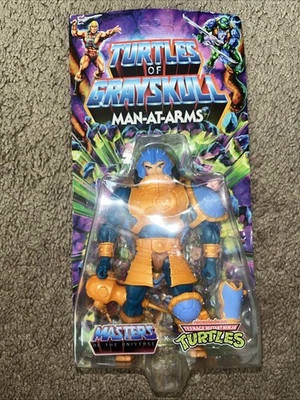 MOTU TMNT Turtles Of Grayskull Man-At-Arms 5.5" NUEVO PERO DAÑADO EMBALAJE Foto 1 de 2
