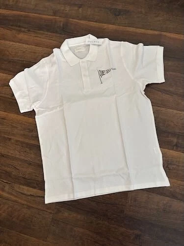 THE QUIET GOLF CLUB men's cotton collared shirt, white, LARGE, New with tags - Image 1 of 1