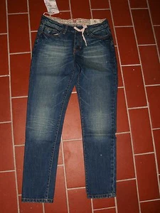 ELEMENT jeans boyfriend eleganti stretti blu denim used W27 L31 NUOVO - Foto 1 di 4