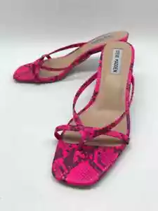 Pre-Owned Steve Madden Pink Size 8 Snake Kitten Heel Heels - Picture 1 of 6