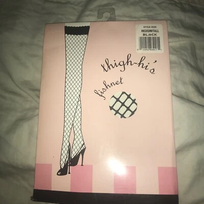 Italian Vintage Fishnet thigh-hi 4026 /1990-20's Medium NEW - Image 1 of 2